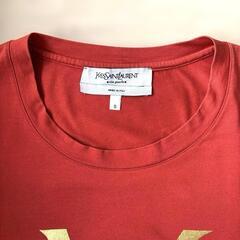 イヴ・サンローランYSL ロゴ 半袖 Tシャツ 赤の画像