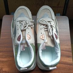 新品 26.5cm メンズ スニーカー ホワイト 厚底 シューズ 普段着 識別番号:【N484-S】の画像