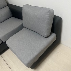 L字 灰色ソファの画像