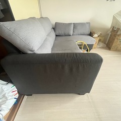 L字 灰色ソファの画像