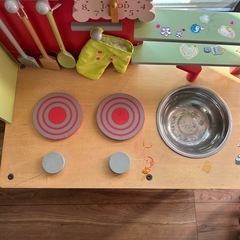 木製　キッチン　おもちゃ　おままごとの画像