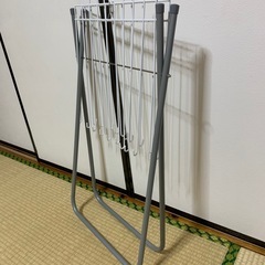洗濯物干し　タオル干し スタンド 折りたたみ タオルハンガー 大容量  軽量 省スペース コンパクト収納 タオル掛け  室内 部屋干しの画像