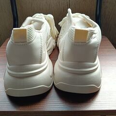 新品 26cm メンズ スニーカー ホワイト 厚底 シューズ 普段着 識別番号:【N485-S】の画像