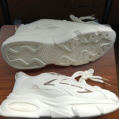 新品 26cm メンズ スニーカー ホワイト 厚底 シューズ 普段着 識別番号:【N485-S】の画像