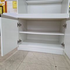 J8655 【リユースのサカイ柏店】 NITORI ニトリ レンジ台 フォルムN RE9060WH ホワイト クリーニング済み 参考価格11,990円の画像