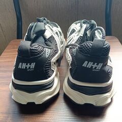 新品 26cm メンズ スニーカー ブラック ホワイト 厚底 シューズ 識別番号:【N481-S】の画像