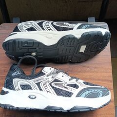 新品 26cm メンズ スニーカー ブラック ホワイト 厚底 シューズ 識別番号:【N481-S】の画像