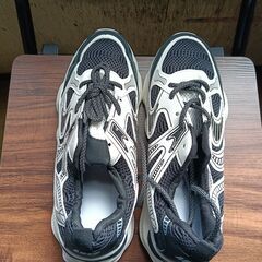 新品 26cm メンズ スニーカー ブラック ホワイト 厚底 シューズ 識別番号:【N481-S】の画像