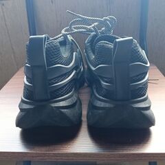 新品 25.5cm メンズ スニーカー ブラック 厚底 シューズ 普段着 識別番号:【N486-S】の画像