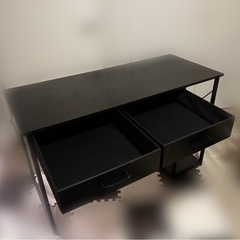 幅120 パソコンデスク ゲーミングデスク 引き出し2杯 モニター台付きの画像