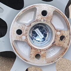 ブリヂストン製スタッドレスVRX【溝あり8分山】HONDAフィット他185/60R15  15インチアルミ4本の画像