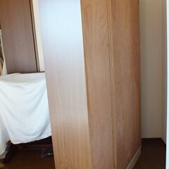 引き取り限定 丸伸 木製スライド本棚 サイズ幅120高さ197奥行47 中古美品 岡山市内よりの画像