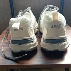 新品 25.5cm メンズ スニーカー ホワイト 厚底 シューズ 普段着 識別番号:【N487-S】の画像