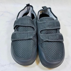 介護シューズ マジックテープ 高齢者靴 リハビリシューズ 甲高幅広 25 4Eの画像