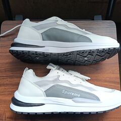 新品 24.5cm レディース スニーカー ホワイト 厚底 シューズ 識別番号:【N488-S】の画像