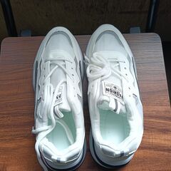 新品 24.5cm レディース スニーカー ホワイト 厚底 シューズ 識別番号:【N488-S】の画像