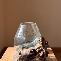 お問い合わせ多く返信できてない方申し訳ございません。流木　ガラス　オブジェ　花瓶　メダカ　水槽　1点ものの画像