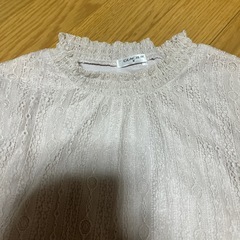 トップス　レース柄　薄ピンク　Mの画像