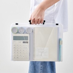 ポータブルファイルケース　ハンドル付きプラスチック　A5フリーケースの画像