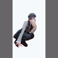 ボーダーニット　白黒の画像