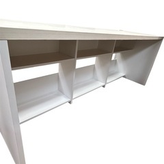 【コンセント付・収納棚あり】幅180cm ワイドデスク / 作業台 / カウンターテーブルの画像