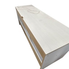 【コンセント付・収納棚あり】幅180cm ワイドデスク / 作業台 / カウンターテーブルの画像