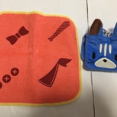 無料 非対面取引 新品 子供用 ニット帽 ハンドタオル セットの画像