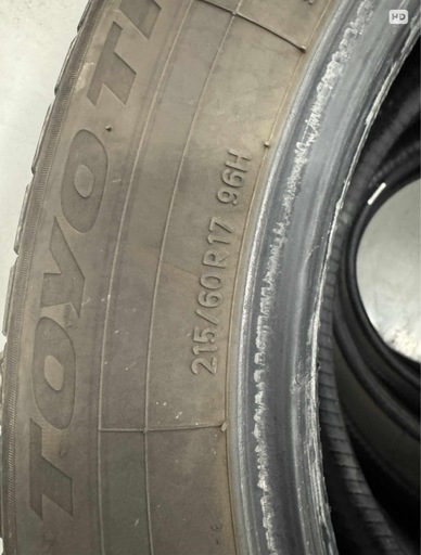 215/60r17 96H TOYO TIRES42週24年製ノーマルタイヤ2本