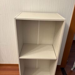 コーナン オリジナル 3段カラーボックス可動棚 WWH ウッドホワイトの画像
