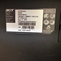 Acer H243H モニターの画像