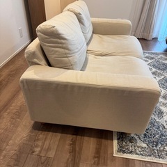 無印良品 2人掛けソファ アイボリー の画像