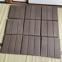 ウッドパネル ウッド ウッドデッキ ジョイントマット　人工木 パネル 9枚セットの画像