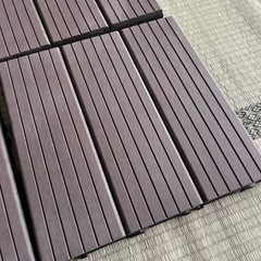 ウッドパネル ウッド ウッドデッキ ジョイントマット　人工木 パネル 9枚セットの画像