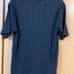 リブTシャツ 半袖 胸ポケット付き ブラック 無地 シンプル カジュアルの画像