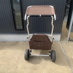 折りたたみ式キャリーカート ブラウンの画像
