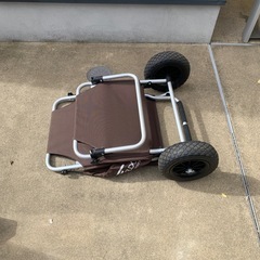 折りたたみ式キャリーカート ブラウンの画像