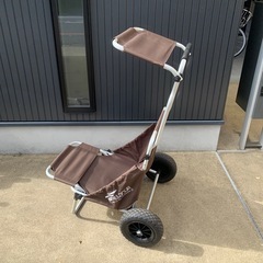 折りたたみ式キャリーカート ブラウンの画像