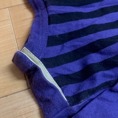 紫色 ヘッドフォンデザイン Tシャツ 80の画像