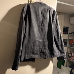 スエード調 ライダースジャケット Mの画像