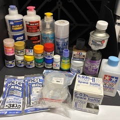 【未使用】Mr.カラー・タミヤ塗料・塗装ブース付き プラモデル塗装セット一式の画像