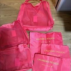 トラベルポーチ6点セット（ピンク）の画像