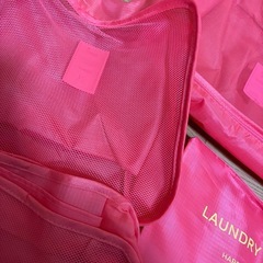 トラベルポーチ6点セット（ピンク）の画像