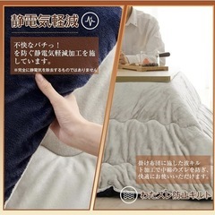 【新品未使用】こたつ布団 長方形 190×240cm 発熱綿使用 高密度フランネル こたつ掛け布団 リバーシブルの画像