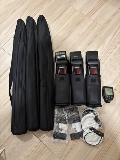 GODOX TT600ストロボ　XPRON フラッシュトリガー　Amazon3脚　３セット