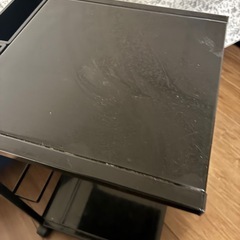 山崎実業(Yamazaki) サイドテーブル ワゴン ブラックの画像