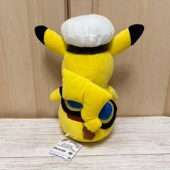 新品未使用🎄🎁キャプテンピカチュウのもふぐっとぬいぐるみ 約20cm タグ付き クレーンゲーム獲得品❁¨̮の画像