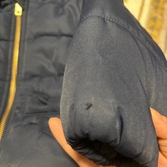 【seraph】90センチ　美品　ネイビー　リボン　フリル　ダウンの画像