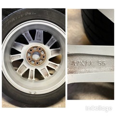 値下げしました、ステップワゴン装着アルミ付きタイヤ205/55R17の画像