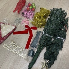 クリスマスツリー 150 セット　オーナメント　ライト付き　ニトリの画像