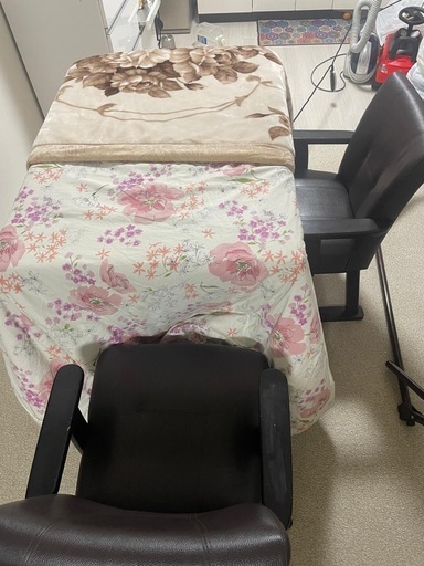 暖かさが逃げないダイニングこたつテーブル・ダイニングチェア＜2脚セット